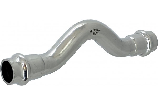 Детальное изображение Двухраструбный обвод из нерж. стали 15*15mm ZEISSLER ZTI.571.001515 в интернет-магазине THERM.BY