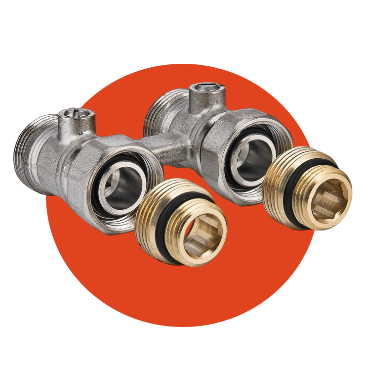 Узлы подключения радиаторов (бинокли)