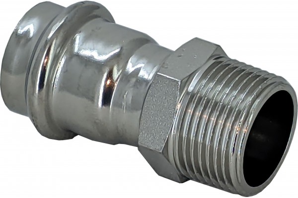 Детальное изображение Пресс-фитинг из нержавеющей стали с наружной резьбой 28mm*1 ZEISSLER ZTI.501.002806 в интернет-магазине THERM.BY