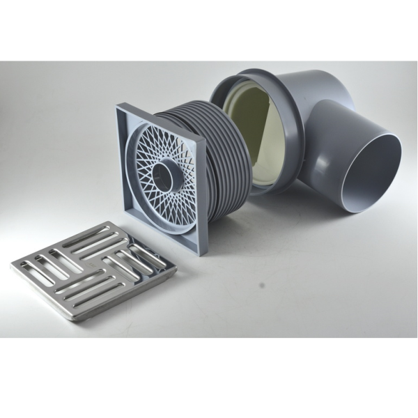 Детальное изображение ТА1612 / Трап сливной горизонтальный регулируемый d.110, реш.15х15, нерж., мокрый затвор, Ани Пласт в интернет-магазине THERM.BY