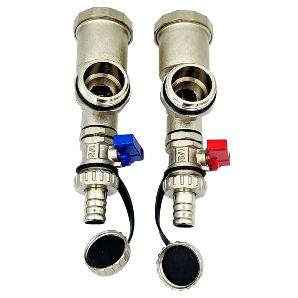 Детальное изображение Воздухоотводчики автоматические угловые с дренажным клапаном 1/2" (G1") 2 шт. TIM арт. M306-4 в интернет-магазине THERM.BY