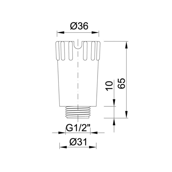 Детальное изображение Пробка глухая длинная красная 1/2" НР STYRON арт. STY-523-1-P в интернет-магазине THERM.BY