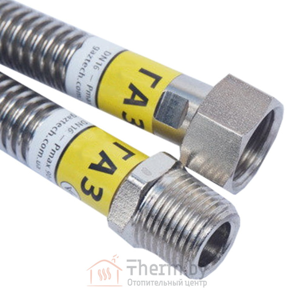 Детальное изображение Шланг газовый гибкий из нержавеющей стали 10.0 м 1/2" гайка-штуцер Зурфлекс в интернет-магазине THERM.BY