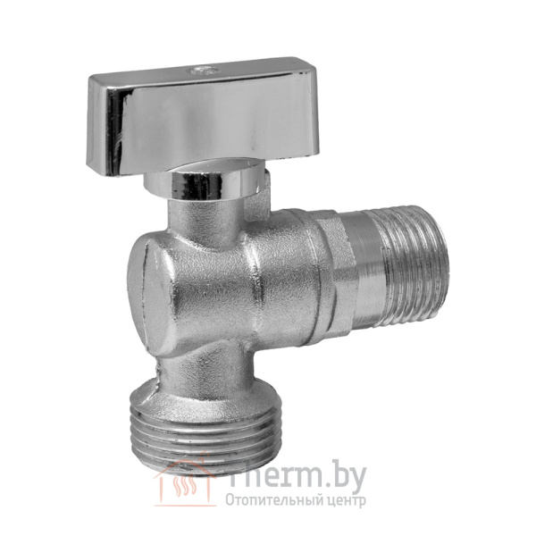 Детальное изображение Кран шаровой угловой 1/2"НР х 3/4"НР Fornara (ручка металл) арт. 059D-E-RТAO в интернет-магазине THERM.BY