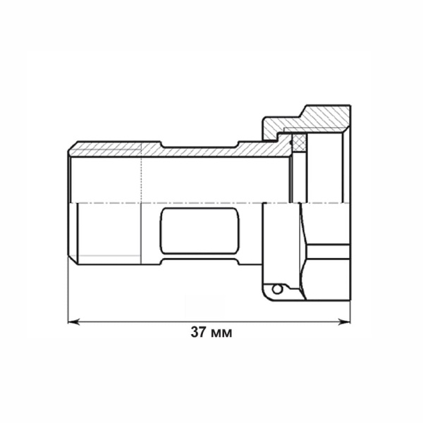 Детальное изображение Узел присоединительный для счетчика воды DN15 х 37 мм Цветлит в интернет-магазине THERM.BY