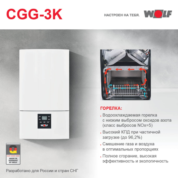 Детальное изображение Газовый котел WOLF CGG-3-24 в интернет-магазине THERM.BY