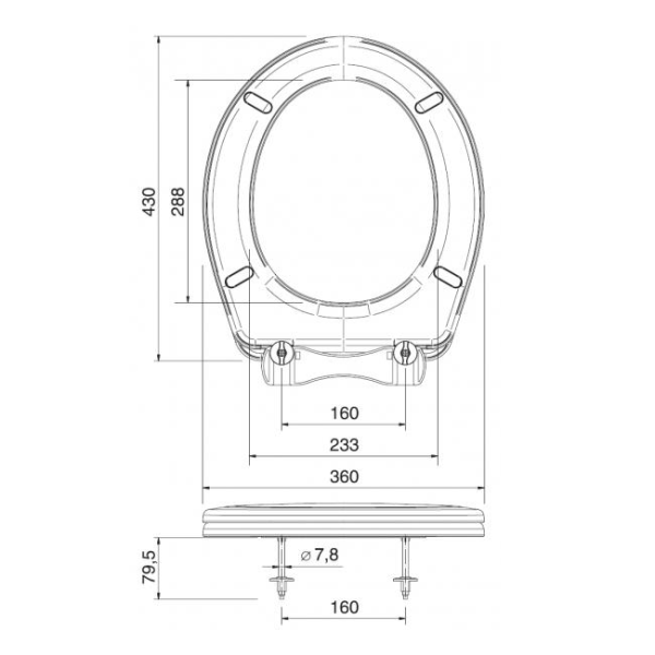 Детальное изображение К-01 / Крышка унитаза белая, ОРИО в интернет-магазине THERM.BY