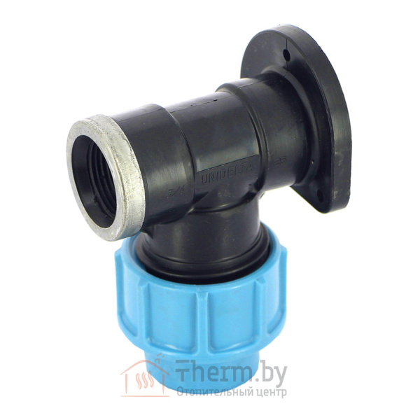 Детальное изображение Угол компрессионный с креплением 25 х 3/4" ВР Unidelta в интернет-магазине THERM.BY