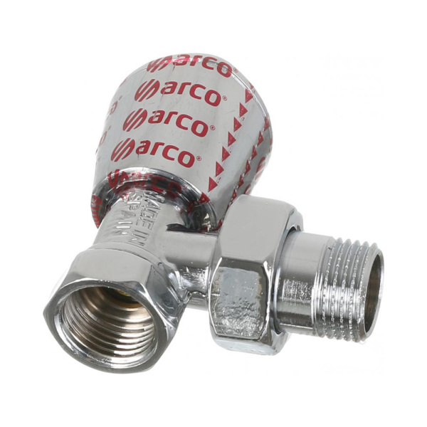 Детальное изображение Угловой радиаторный кран 1/2" х 1/2" хромированный TEIDE PLUS arco арт. 503505 в интернет-магазине THERM.BY