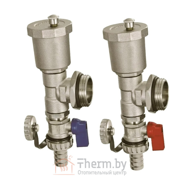 Детальное изображение Воздухоотводчики автоматические угловые с дренажным клапаном 1/2" (G1") 2 шт. TIM арт. M306-4 в интернет-магазине THERM.BY