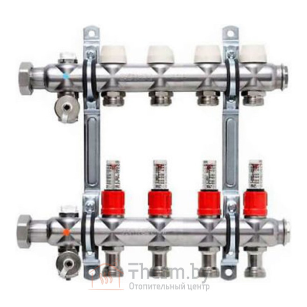 Детальное изображение Коллектор для теплого пола Komfort 5/4"-4, Kermi арт. SFVT0400000 в интернет-магазине THERM.BY