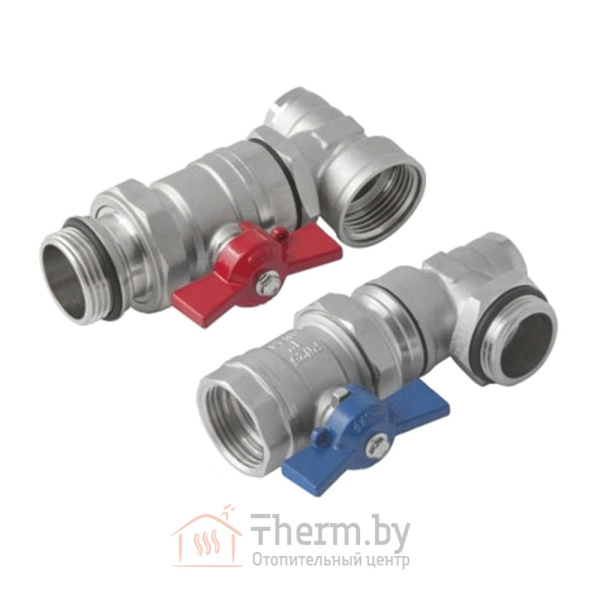 Детальное изображение Узел угловой коллекторный 1" x G1" x G1" (пара) KAN-therm арт. 1300183007 в интернет-магазине THERM.BY