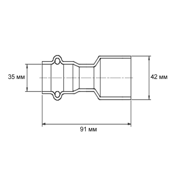 Детальное изображение Пресс соединитель однораструбный 42 х 35 мм Valtec нержавеющая сталь арт. VTi.905.I.004235 в интернет-магазине THERM.BY