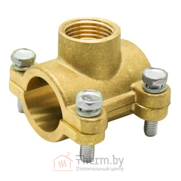 Детальное изображение Хомут-бандаж латунный DN20 с отводом 1/2" General Fittings арт. 2700G1H050400A в интернет-магазине THERM.BY