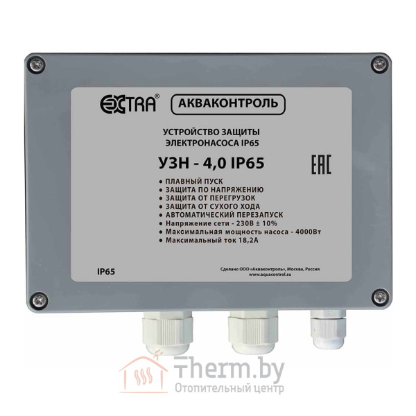 Детальное изображение Устройство защиты скважинного насоса с плавным пуском УЗН-4.0 IP65 (4 кВт) Акваконтроль в интернет-магазине THERM.BY
