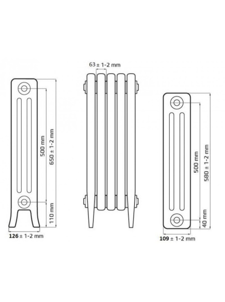 Детальное изображение Радиатор чугунный Радимакс Loft 500 [1 секция] в интернет-магазине THERM.BY