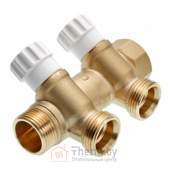 Детальное изображение Коллектор универсальный с запорными вентилями 3/4'' х 3/4'' НР (Ek) 2 выхода арт. 8730006 в интернет-магазине THERM.BY