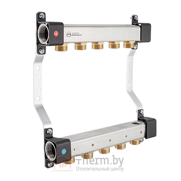 Детальное изображение Коллектор на 11 контуров из нержавеющей стали KAN-therm InoxFlow RNN с ниппелями арт. 1316158009 в интернет-магазине THERM.BY