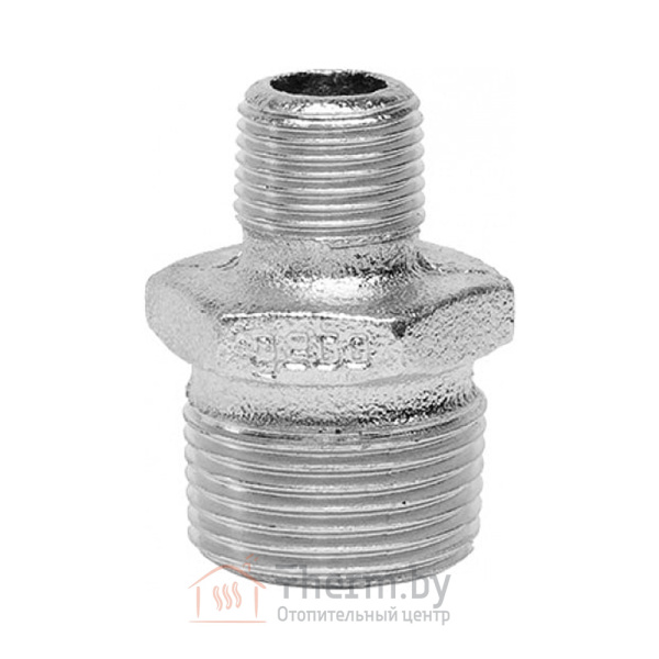 Детальное изображение Ниппель оцинкованный чугунный 1 1/2" х 3/4" НР Platinum Gebo арт. 245-31V в интернет-магазине THERM.BY