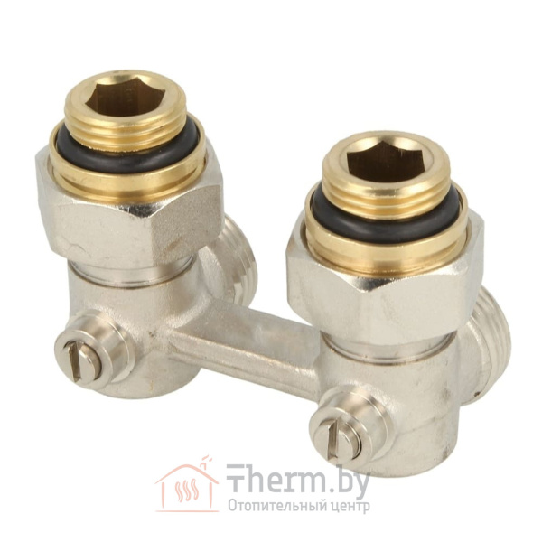 Детальное изображение Узел угловой для радиаторов нижнего подключения НР 1/2" х НР 3/4" Huch EnTEC арт. HE10013 в интернет-магазине THERM.BY
