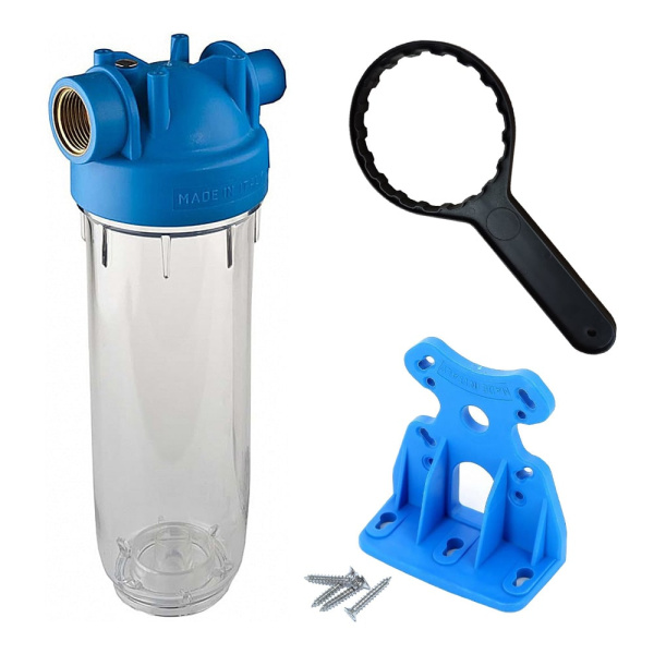 Детальное изображение Магистральный фильтр для очистки воды Atlas Filtri DP 10 MONO 1/2" OT TS, без картриджа арт. RA1280501 в интернет-магазине THERM.BY