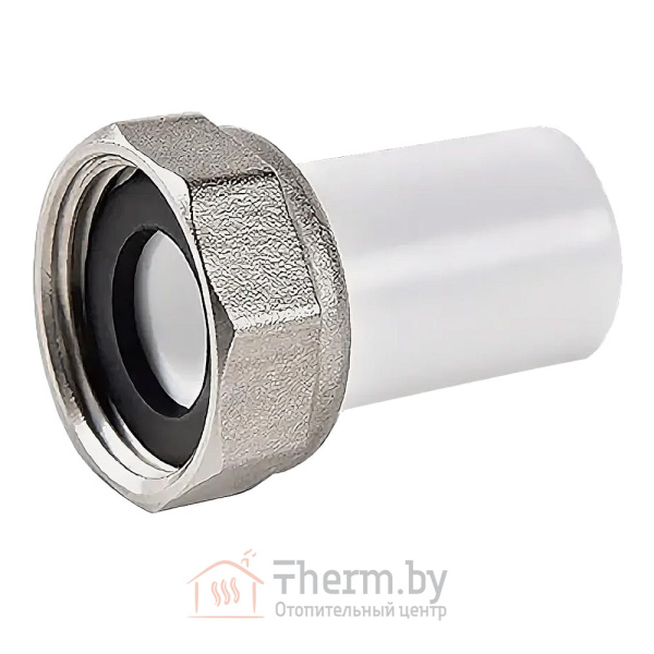 Детальное изображение Штуцер с накидной гайкой 25 х 1" белый VALFEX в интернет-магазине THERM.BY