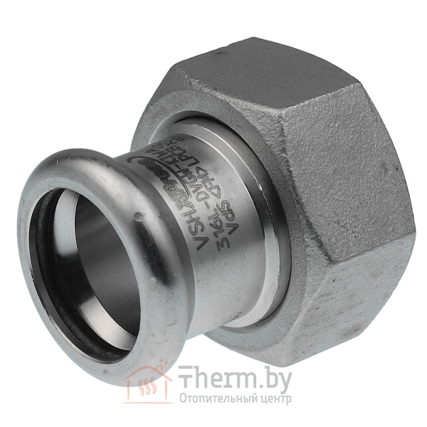 Детальное изображение Пресс соединитель 18 х G 3/4" с накидной гайкой KAN-therm Steel оцинкованная сталь арт. 1509106001 в интернет-магазине THERM.BY