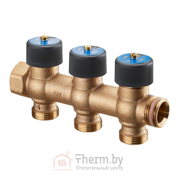 Детальное изображение Гребенка распределительная 3/4" на 3 отвода Oventrop Multidis R арт. 4200553 в интернет-магазине THERM.BY