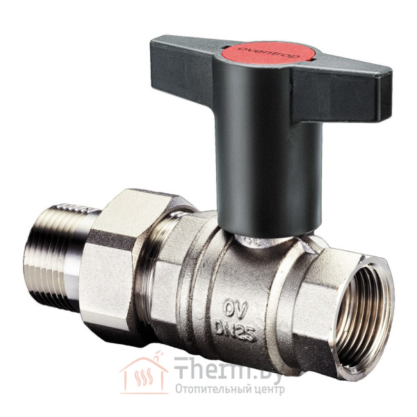 Детальное изображение Кран шаровой с американкой 1" ВР (Ду 25) Oventrop Optibal арт. 1075708 в интернет-магазине THERM.BY