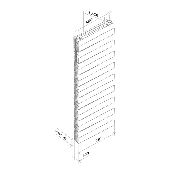 Детальное изображение Биметаллический радиатор PianoForte Tower 500 Silver Satin 18 секций Royal Thermo в интернет-магазине THERM.BY
