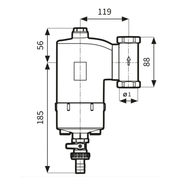 Детальное изображение Сепаратор шлама магнитный поворотный 1"ВР х 360° Afriso FAR 202 арт. 77 720 20 в интернет-магазине THERM.BY