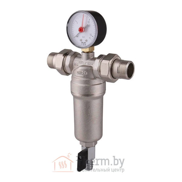 Детальное изображение Фильтр самопромывной НР 3/4" с американками Tiemme арт. 3130003 в интернет-магазине THERM.BY