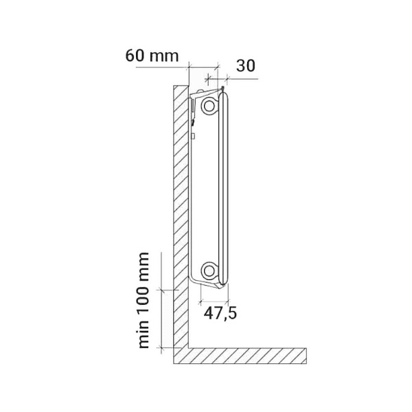 Детальное изображение Радиатор стальной панельный RN Steel HYGIENE 500 х 600 тип 10 в интернет-магазине THERM.BY