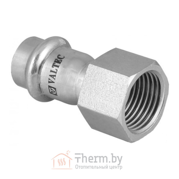 Детальное изображение Пресс муфта 18 х 1/2" внутренняя резьба Valtec нержавеющая сталь арт. VTi.902.I.001804 в интернет-магазине THERM.BY