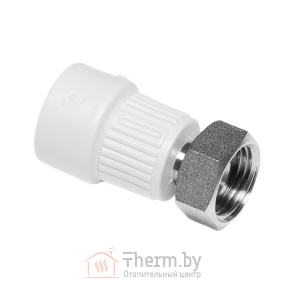 Детальное изображение Переход ПП белый с накидной гайкой 20 х 3/4"ВР Wavin Ekoplastik Чехия в интернет-магазине THERM.BY