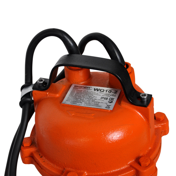 Детальное изображение Насос дренажнo-фекальный Skiper WQ10-2 (с измельчителем, 2000 Вт, 18 м3/ч, напор до 10 м, попл.выкл) в интернет-магазине THERM.BY