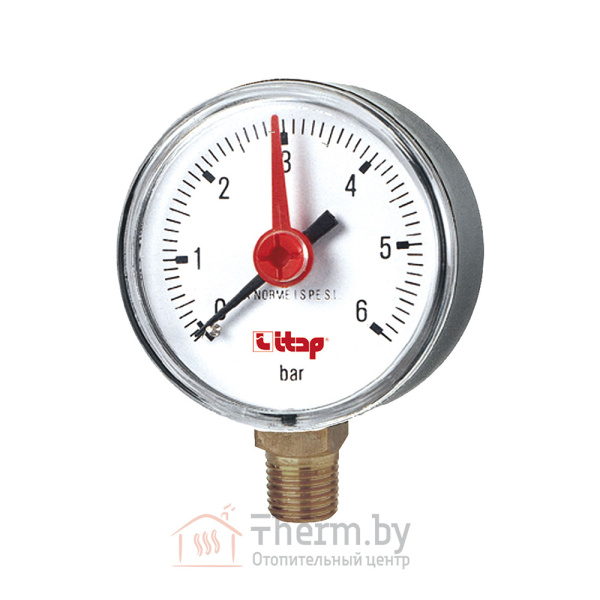 Детальное изображение Манометр радиальный 6 bar 50 мм Itap 482R (1/4") арт. 482B014R в интернет-магазине THERM.BY