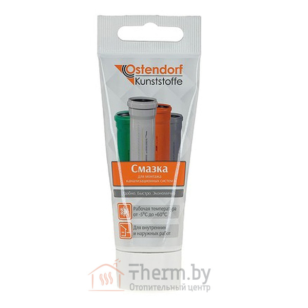 Детальное изображение Клей (паста силиконовая) 50 г. для труб канализационных Ostendorf в интернет-магазине THERM.BY