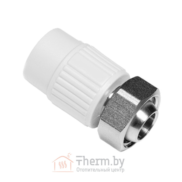 Детальное изображение Евроконус ПП белый с накидной гайкой 20 х 3/4" ВР Wavin Ekoplastik Чехия в интернет-магазине THERM.BY