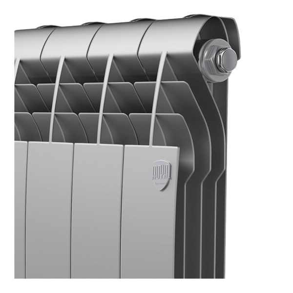 Детальное изображение Биметаллический радиатор Biliner 500 Silver Satin Royal Thermo в интернет-магазине THERM.BY