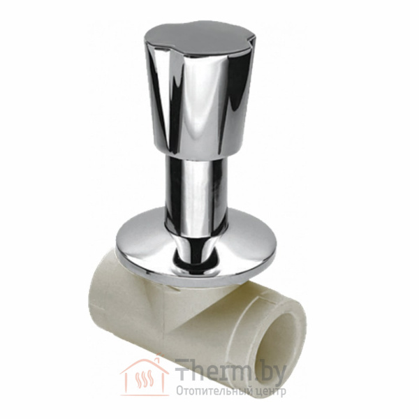 Детальное изображение Кран ПП вентильный под штукатурку 32 мм Aquapipe хром в интернет-магазине THERM.BY