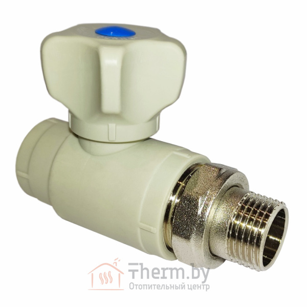Детальное изображение Кран ПП для радиатора 20 х 1/2" НР прямой Aquapipe в интернет-магазине THERM.BY