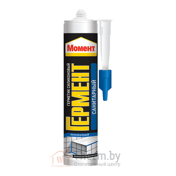 Детальное изображение Герметик силиконовый санитарный Гермент Момент (прозрачный силикон), Бельгия в интернет-магазине THERM.BY