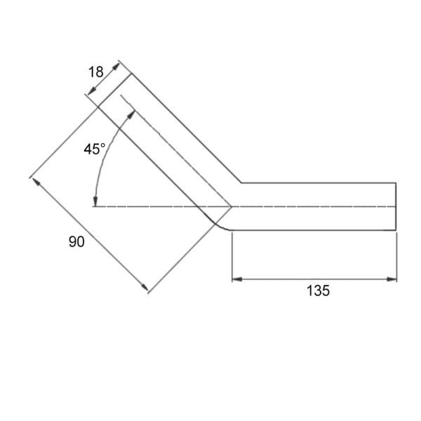 Детальное изображение Отвод 45° безраструбный 18 х 18 мм Valtec нержавеющая сталь арт. VTi.955.I.451818 в интернет-магазине THERM.BY