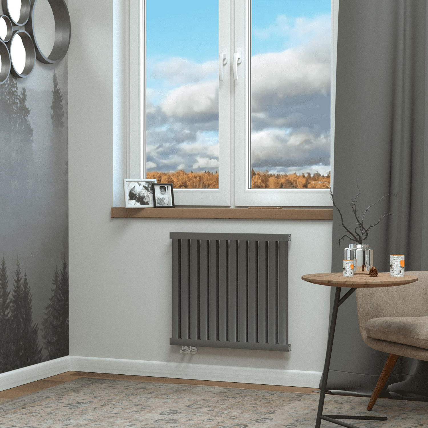 Радиатор алюминиевый трубчатый Fusion QUADRA 1800 [4 секции]