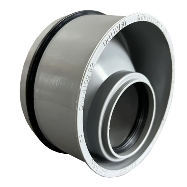 Детальное изображение Переходник эксцентрический DN 110/50 мм для срезанной трубы Airfit арт. 11050IR в интернет-магазине THERM.BY