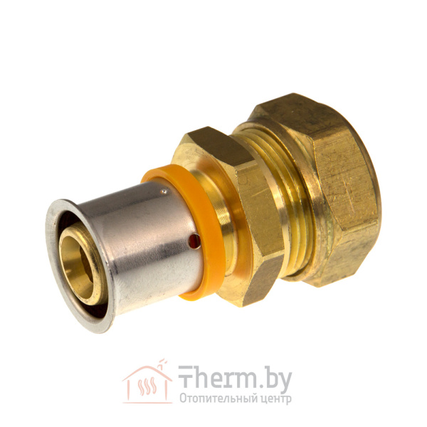 Детальное изображение Пресс муфта компрессионная латунная 16 х 2.0 / 15 KAN-Therm арт. 1009042077 в интернет-магазине THERM.BY