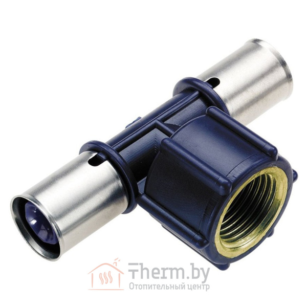 Детальное изображение Пресс тройник 25 х 2.5 х 3/4" х 25 х 2.5 внутреняя резьба Wavin арт. 275011010 в интернет-магазине THERM.BY