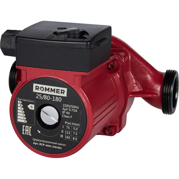 Детальное изображение Насос циркуляционный ROMMER 25/80-180 (RCP-0002-2581801) в интернет-магазине THERM.BY