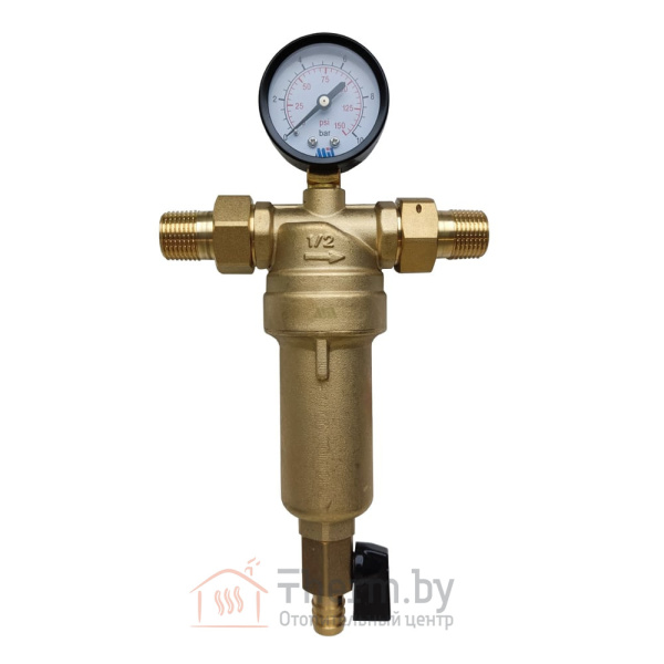 Детальное изображение Фильтр тонкой очистки с манометром 1/2" HР для горячей воды Millennium арт. Mill.FTSC.12.H в интернет-магазине THERM.BY